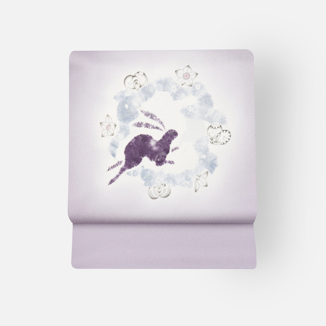 小倉淳史 絞り染 九寸名古屋帯「辻が花 うさぎに橘」 – 銀座もとじ