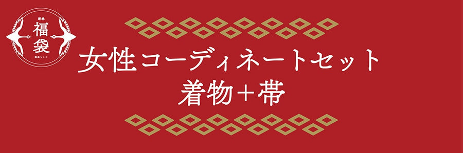 【新春福袋】女性 着物+帯セット