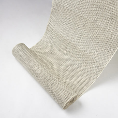 草木染の結城縮 地機「縮織 微塵格子」(染料:矢車/五倍子