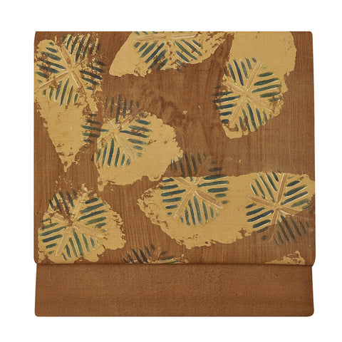 草木染 山崎広樹作 九寸名古屋帯「岩赤松」